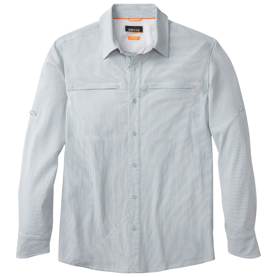 Orvis Men's Open Air Caster Shirt Mineral Blue / White Image 01