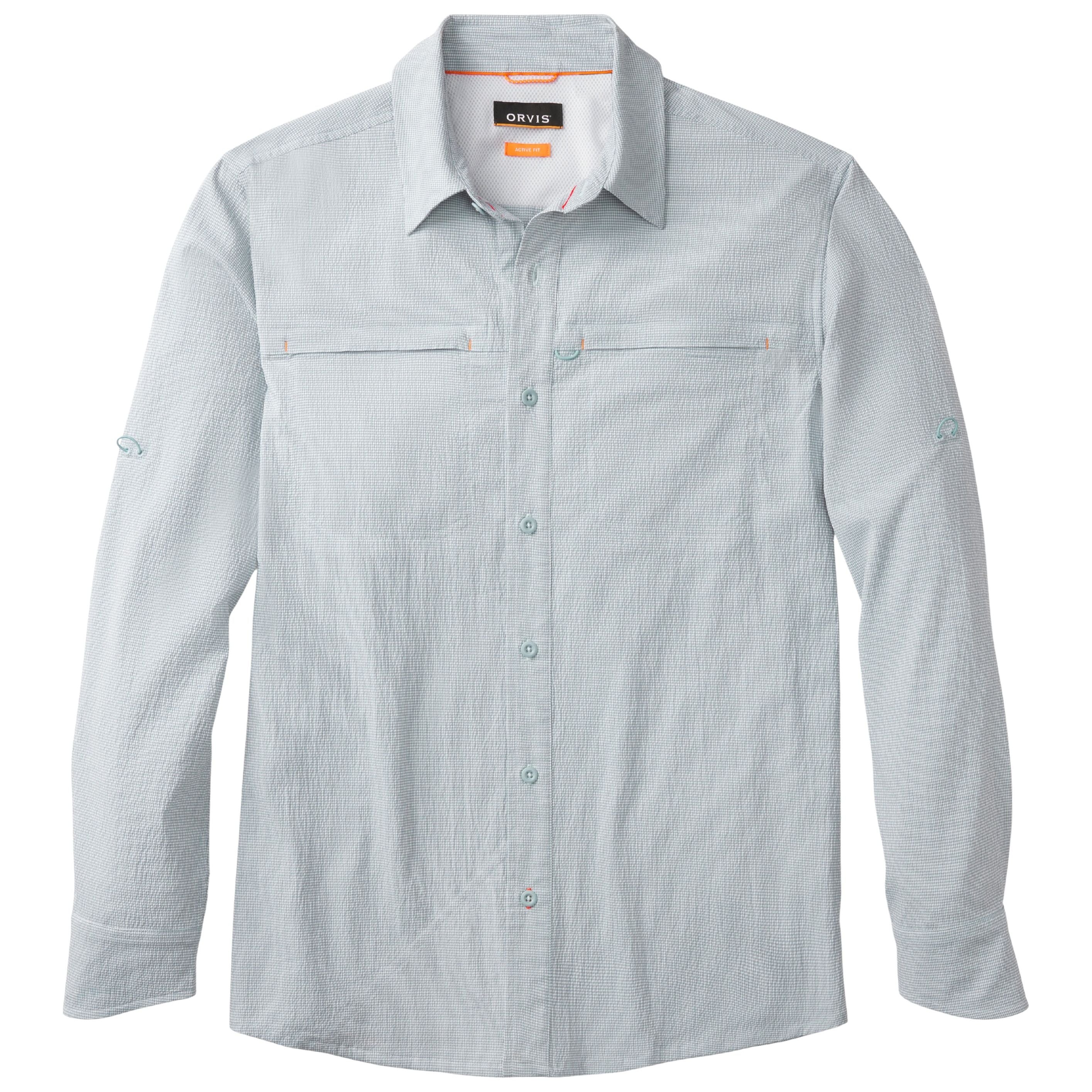 Orvis Men's Open Air Caster Shirt Mineral Blue / White Image 01