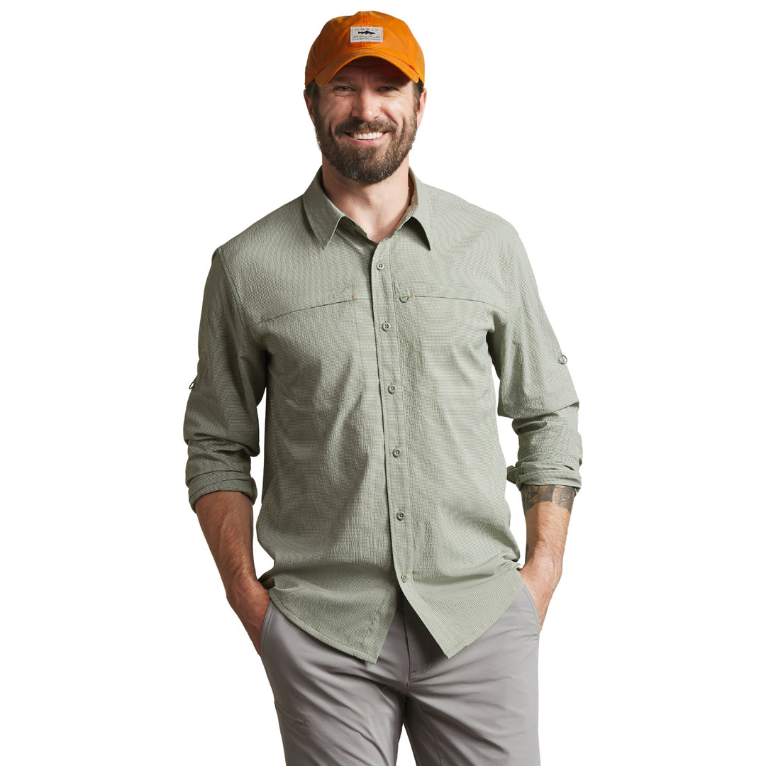 Orvis Men's Open Air Caster Shirt Silver Pine / Celadon Image 02