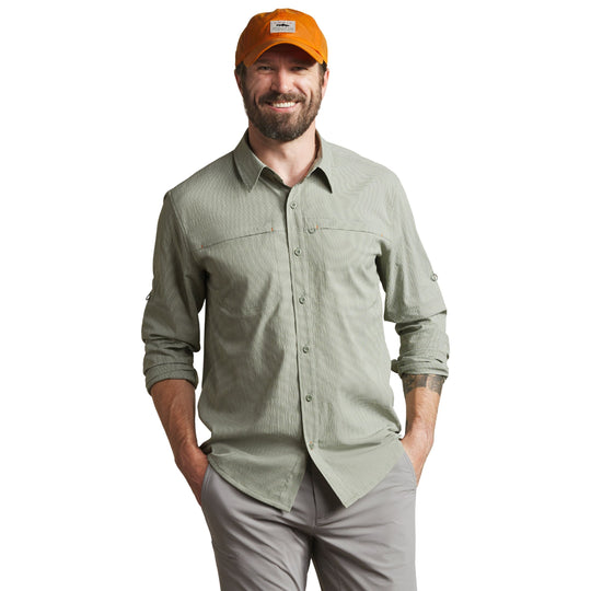 Orvis Men's Open Air Caster Shirt Silver Pine / Celadon Image 02