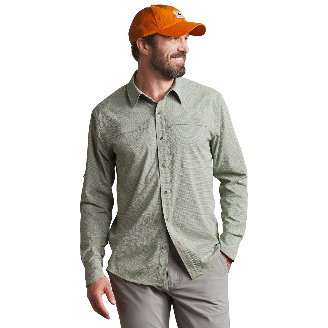 Orvis Men's Open Air Caster Shirt Silver Pine / Celadon Image 03