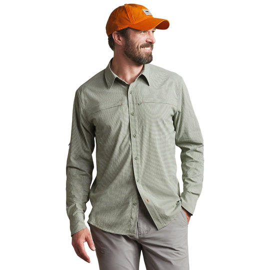 Orvis Men's Open Air Caster Shirt Silver Pine / Celadon Image 03