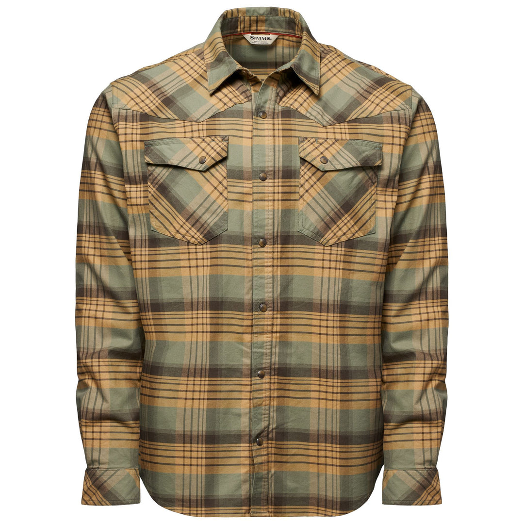 Simms Men's Brackett Flannel Duke Plaid: Hickory Image 01
