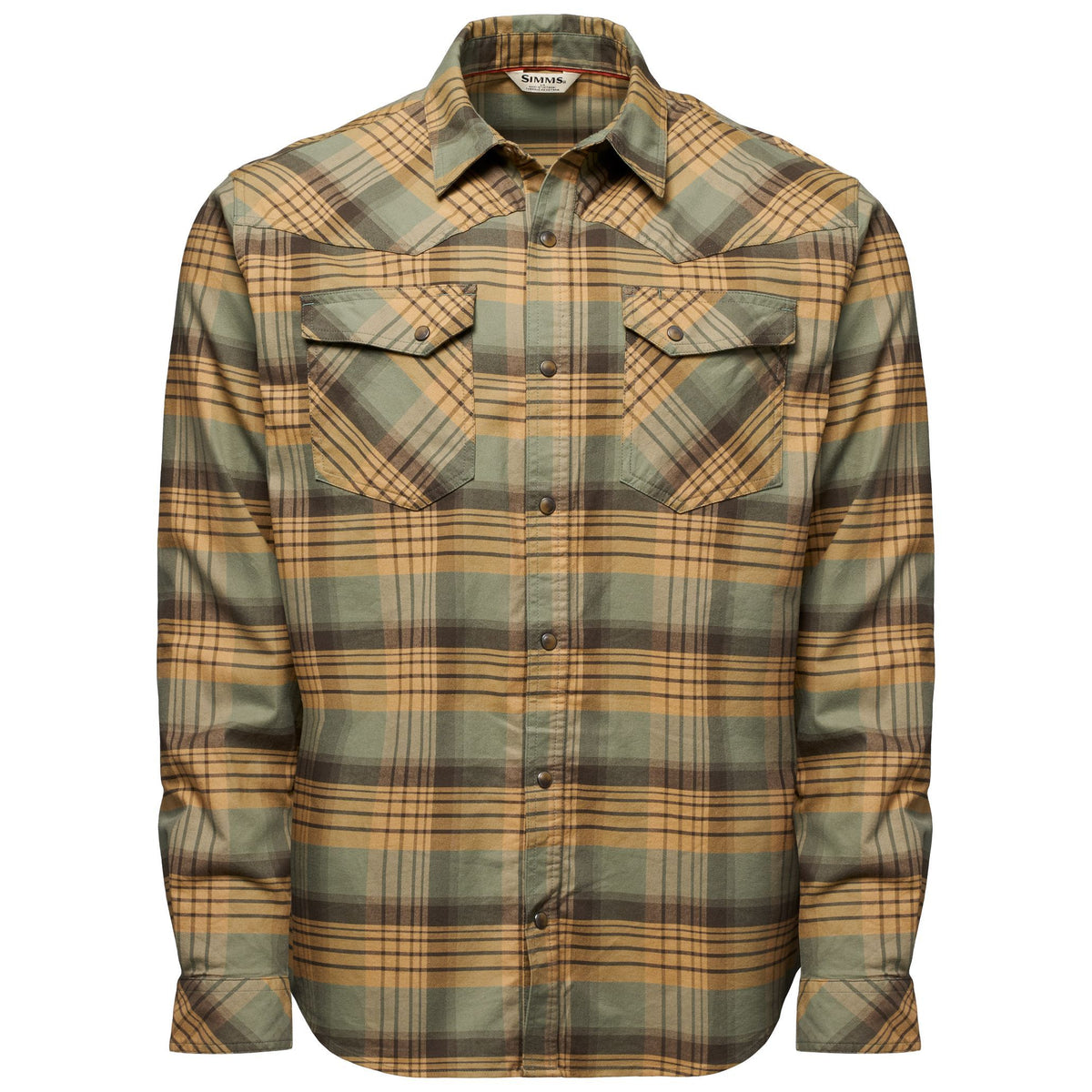 Simms Men's Brackett Flannel Duke Plaid: Hickory Image 01