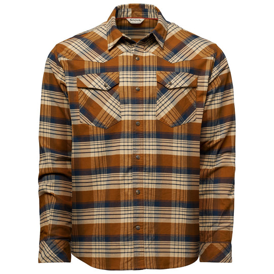 Simms Men's Brackett Flannel Duke Plaid: Plateau Image 01