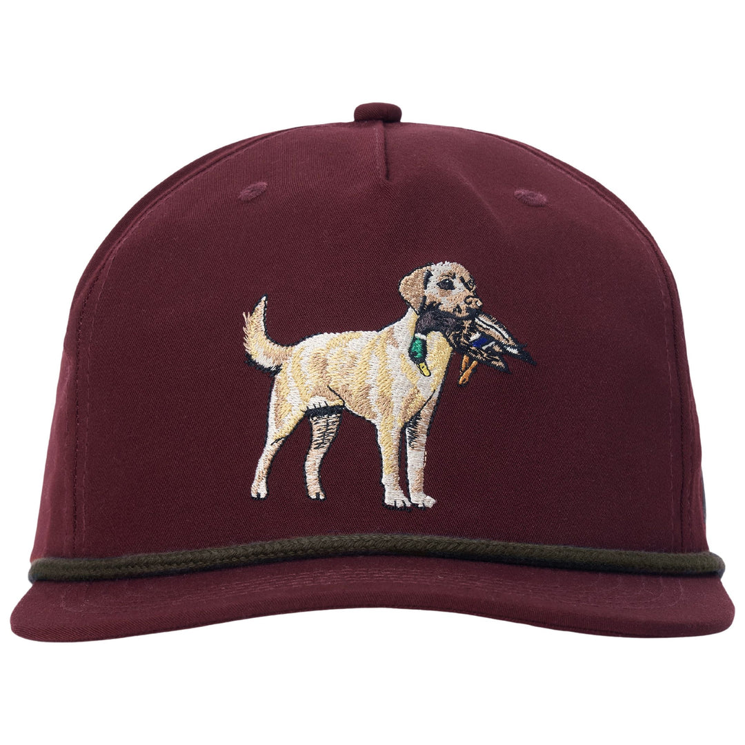 Duck Camp Yellow Lab Grandpa Hat Carmine Image 01