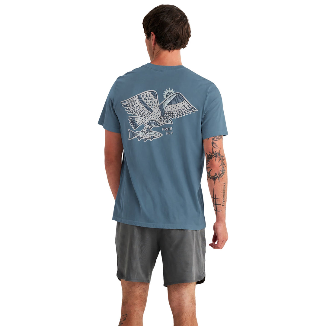 Free Fly Men's Osprey Catch Tee Pacific Blue Image 03