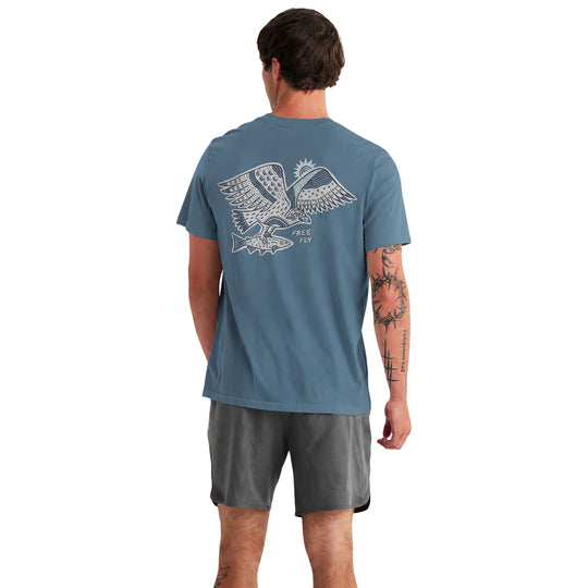 Free Fly Men's Osprey Catch Tee Pacific Blue Image 03