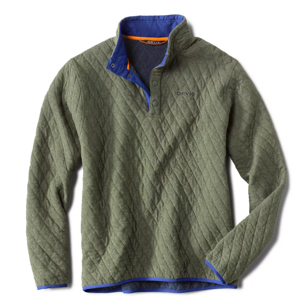 Outdoor Quilted Snap Sweatshirt