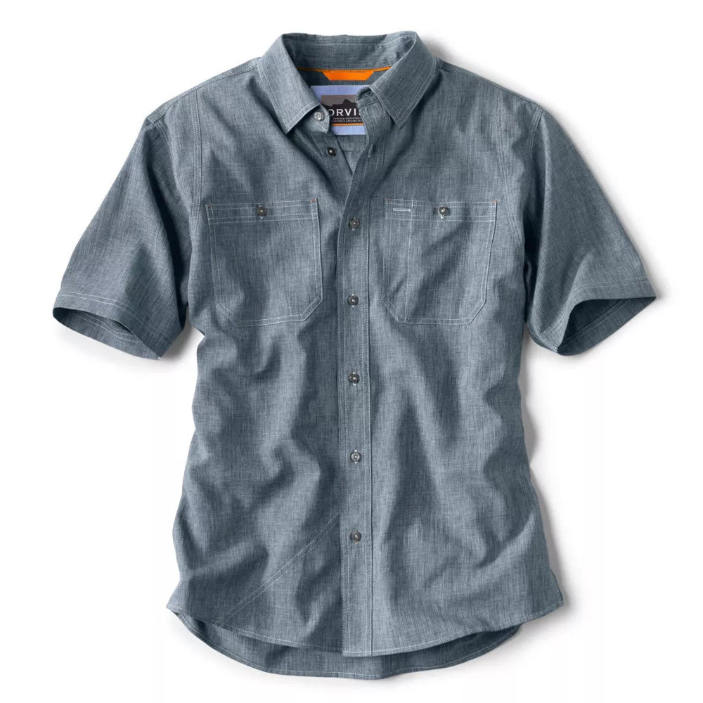 Orvis Men's Tech Chambray Short-Sleeve Work Shirt