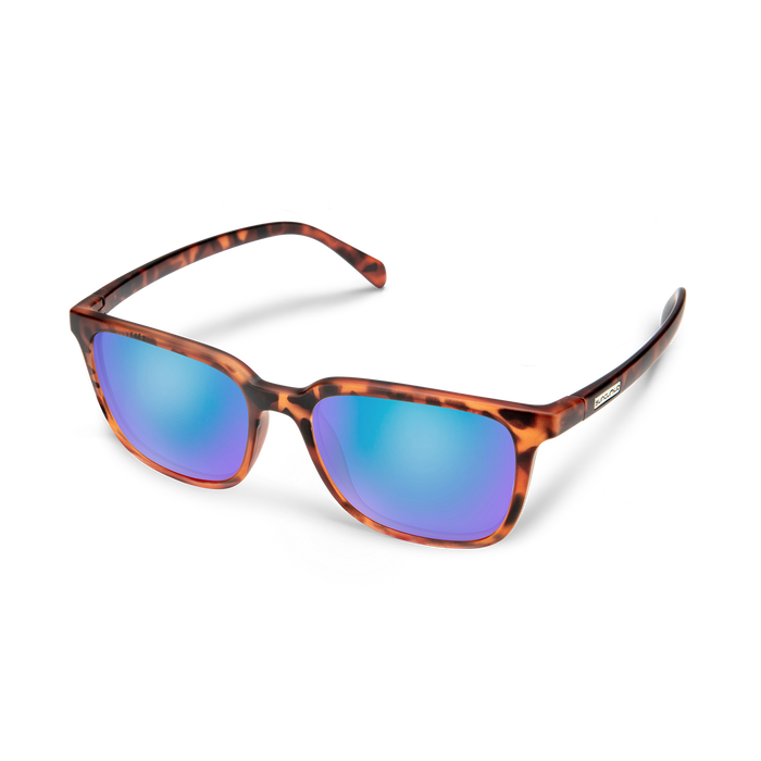Suncloud Boundary - Matte Tortoise - Polarized Blue Mirror