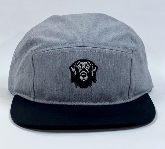 5 Panel Nova Hat - Heather Grey/Black