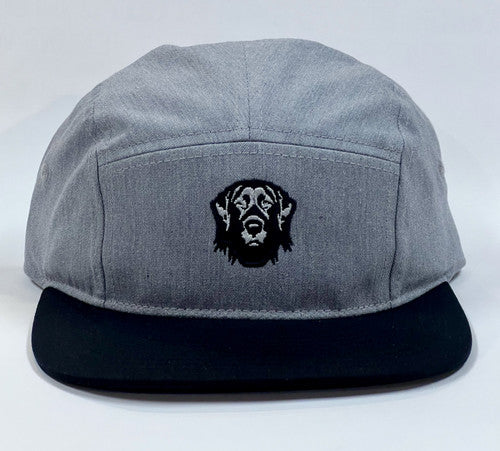 5 Panel Nova Hat - Heather Grey/Black