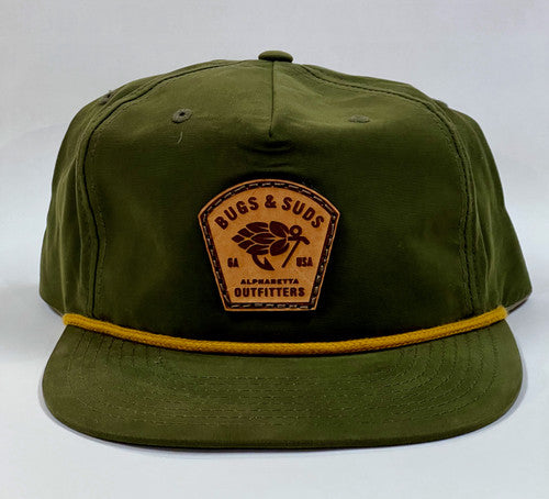 AO Bugs and Suds Leather Rope Hat - Olive