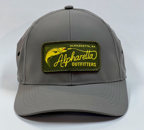 AO Woven Brown Trout Logo Hat - Richardson 942 Charcoal
