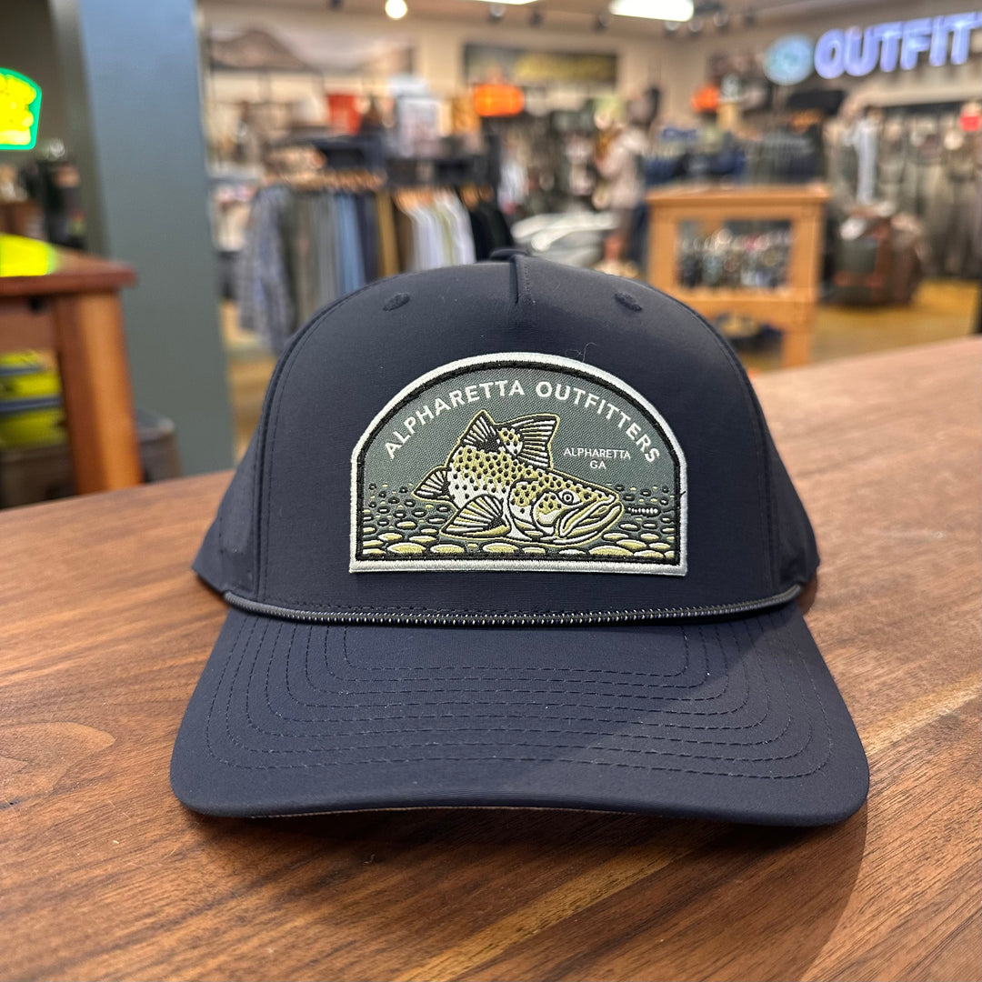 AO Casey Underwood Trout Swipe Hat - Richardson 355 Solid Navy/Midnight Navy
