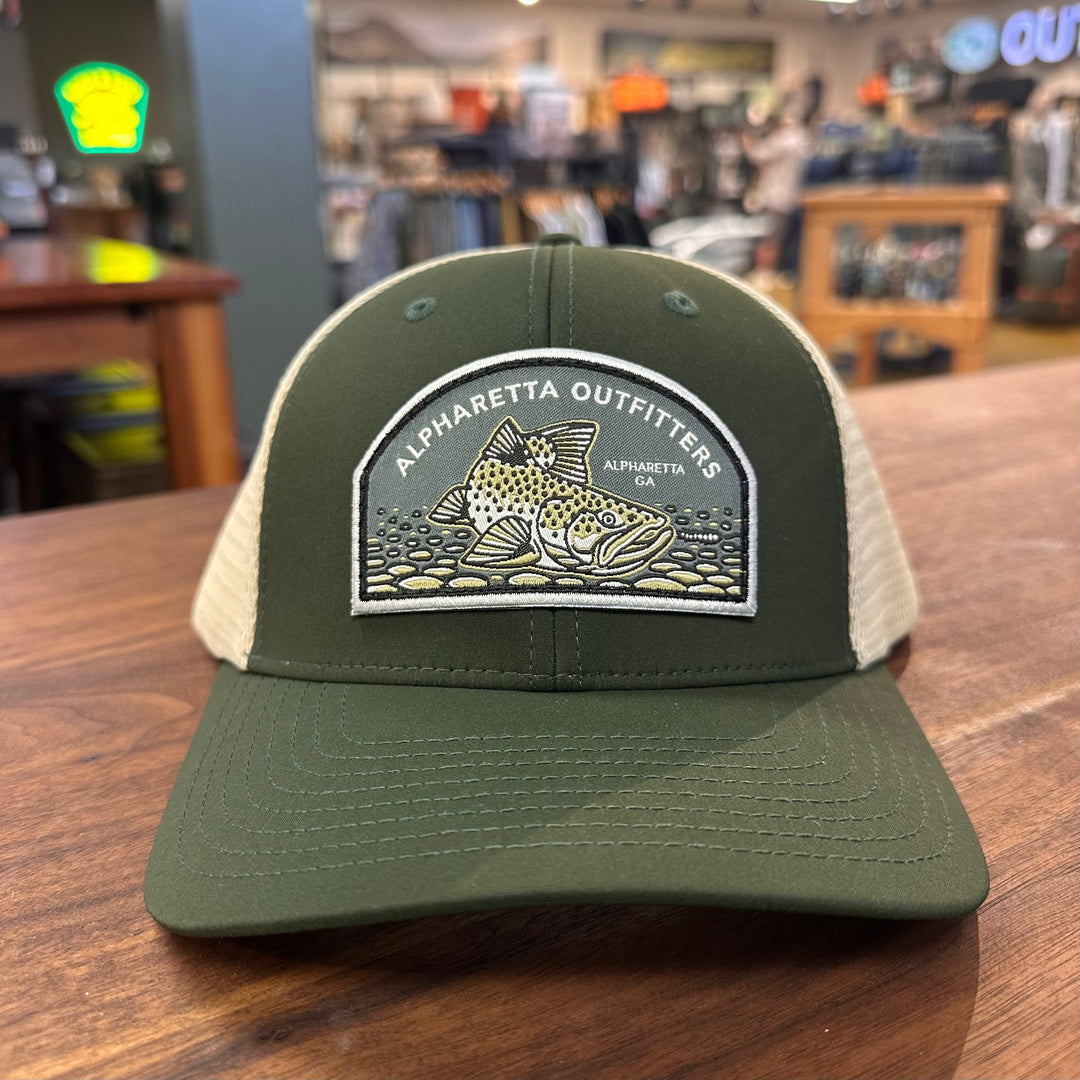 AO Casey Underwood Trout Swipe Hat - Richardson 173 Deep Spruce/Light Khaki