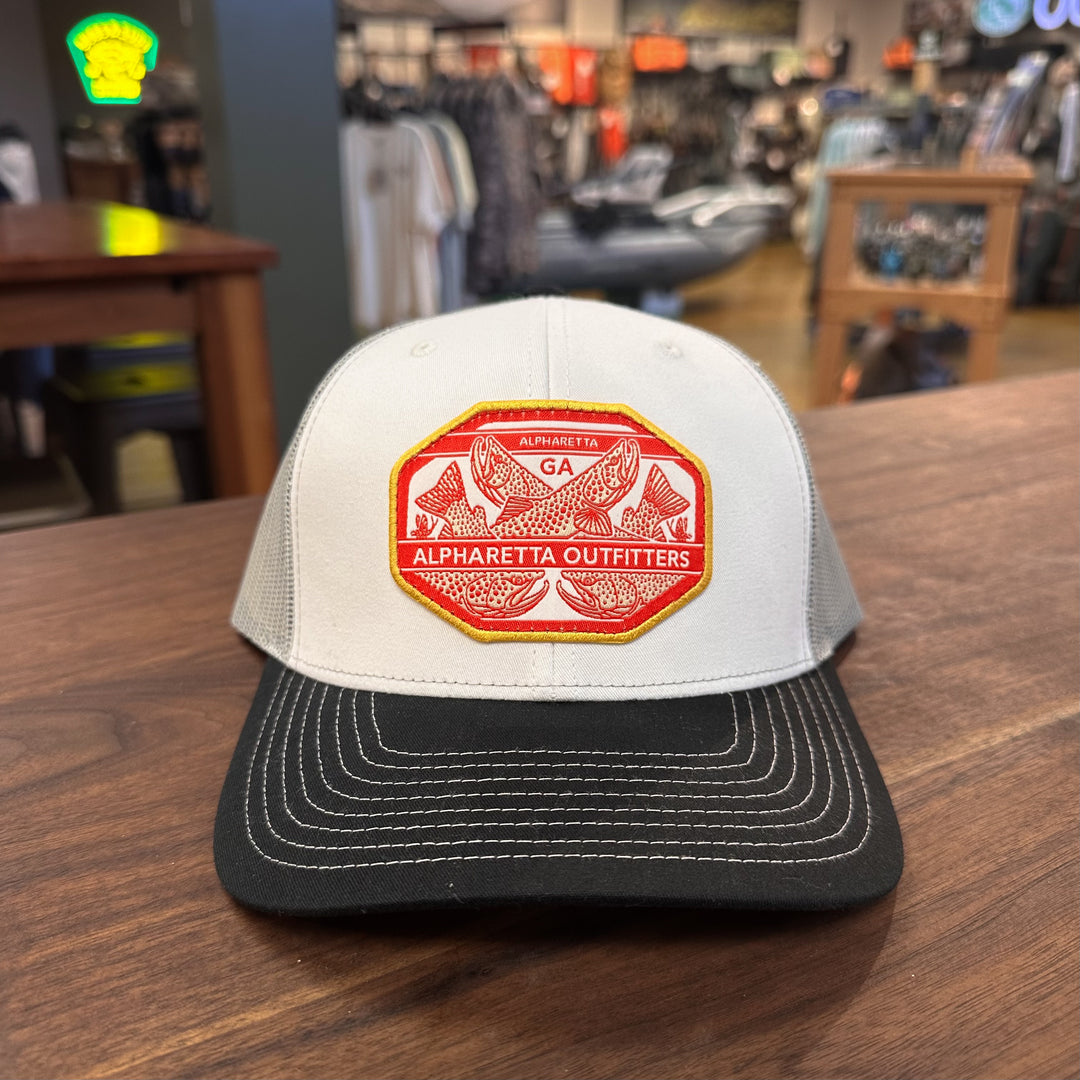 AO Casey Underwood Troutfest Hat - Richardson 112 White/Aluminum/Black