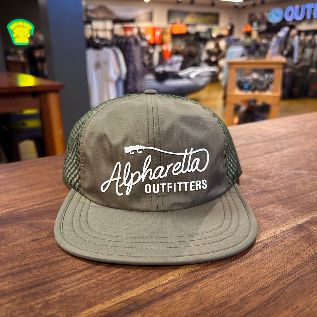 AO Script Logo Hat - Richardson 935 Solid Olive