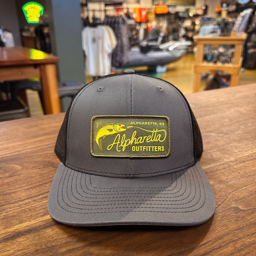 AO Woven Brown Trout Hat - Richardson 112 Charcoal / Black