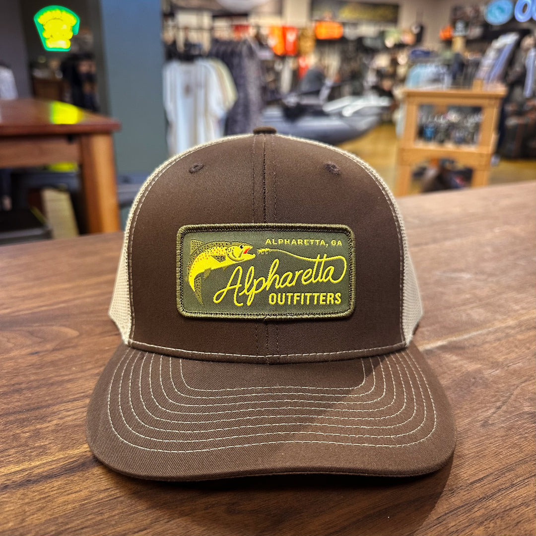 AO Woven Brown Trout Hat - Richardson 112 Brown / Dk Khaki