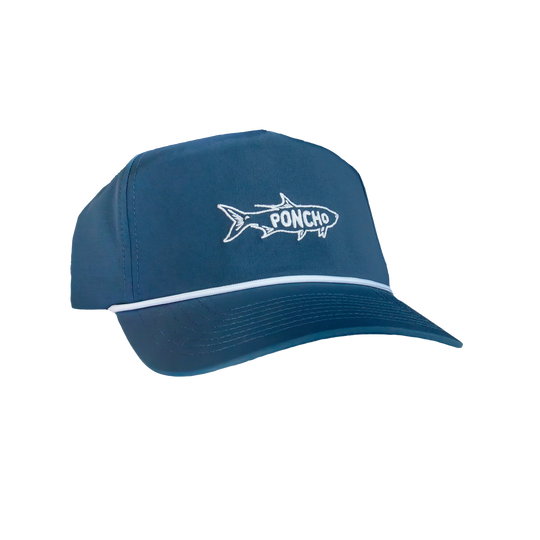 Poncho Navy Tarpon Rope Hat