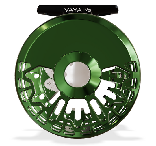 Abel Vaya 5/6 Ported - Deep Green - Deep Green Drag Knob - Rosewood Handle