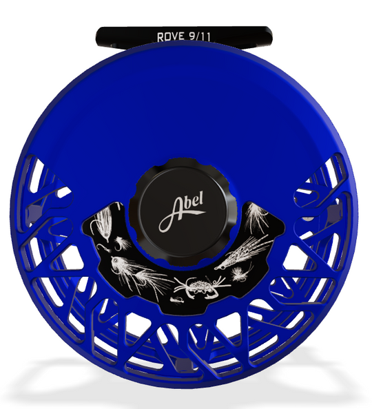 Abel Rove 9/11 Ported - Satin Blue III - Blue to Black Fade Drag Knob - Black Handle