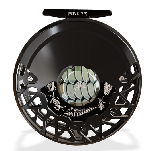 Abel Rove Fly 7/9 Ported - Black - Bonefish Drag - Platinum Handle