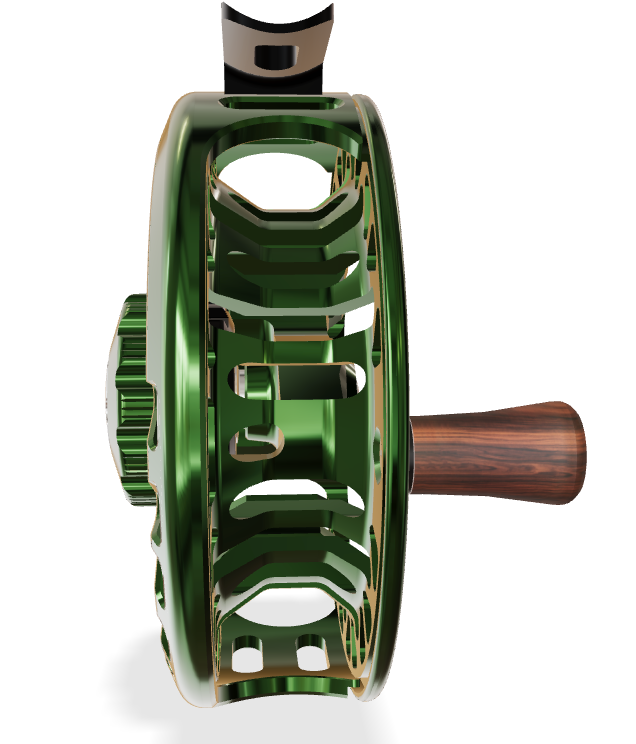 Abel Vaya 5/6 Ported - Deep Green - Deep Green Drag Knob - Rosewood Handle