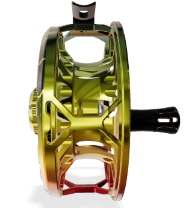 Abel Rove 9/11 Ported - Peacock Bass - Peacock Bass Drag Knob - Black Handle