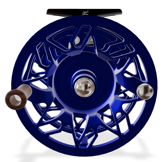 Abel Rove 9/11 Ported - Satin Blue III - Blue to Black Fade Drag Knob - Black Handle