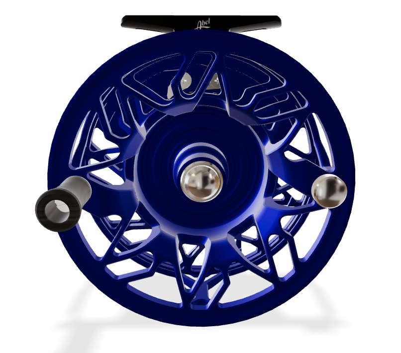 Abel Rove 11/12 Ported - Satin Blue III W/ Underwood Salt Engraving - Satin Black Drag Knob - Black Handle