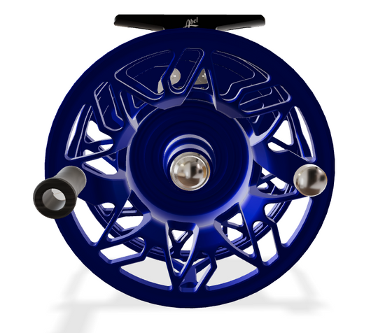 Abel Rove 11/12 Ported - Satin Blue III W/ Underwood Salt Engraving - Satin Black Drag Knob - Black Handle