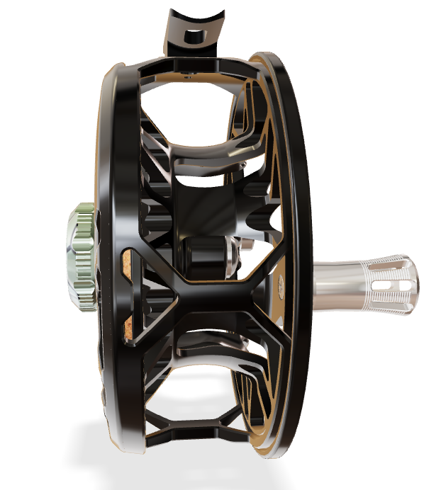 Abel Rove Fly 7/9 Ported - Black - Bonefish Drag - Platinum Handle
