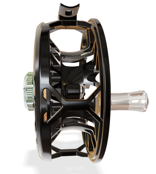 Abel Rove Fly 7/9 Ported - Black - Bonefish Drag - Platinum Handle