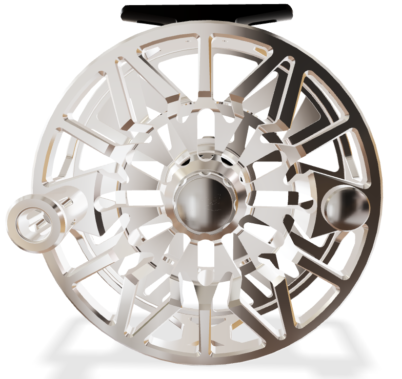 Abel SDX 9/11 Ported - Platinum - Classic Tarpon Drag Knob - Platinum handle