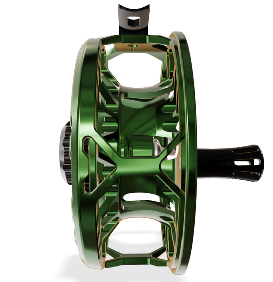Abel Rove 4/6 Ported - Deep Green - Black Drag Knob - Black Handle
