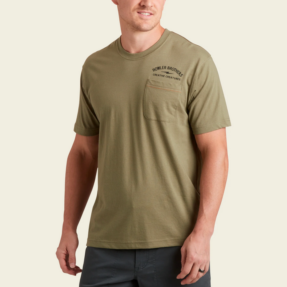 Select Pocket T - Creative Creatures Roosterfish - Olive