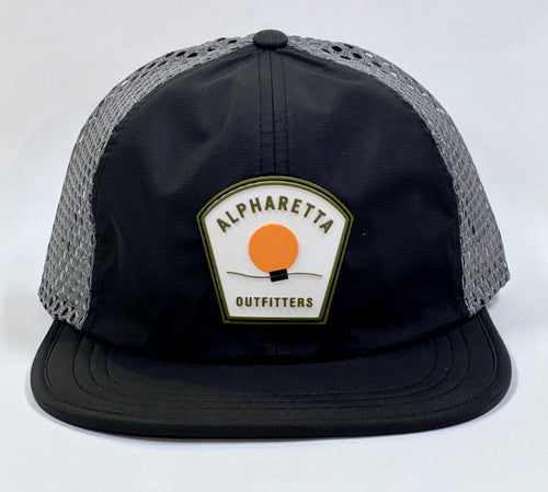 Technical Strapback Bobber Hat - Split Black/Charcoal
