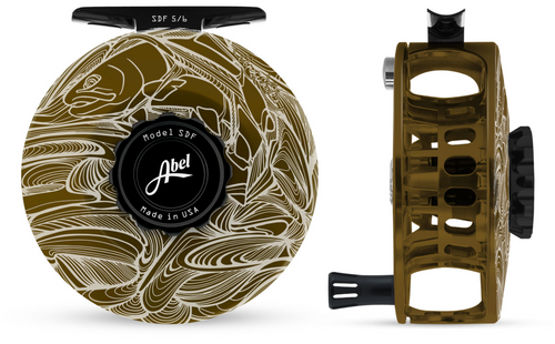 Abel SDF 5/6 Reel - Dark Olive - Basic Black - A. Larko "Trout" - Black Handle
