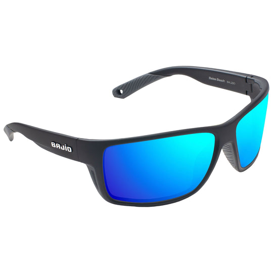 Bajio Bales Beach Black Matte - Blue Mirror Image 01