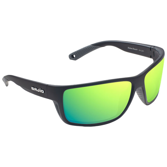 Bajio Bales Beach Black Matte - Green Mirror Image 01