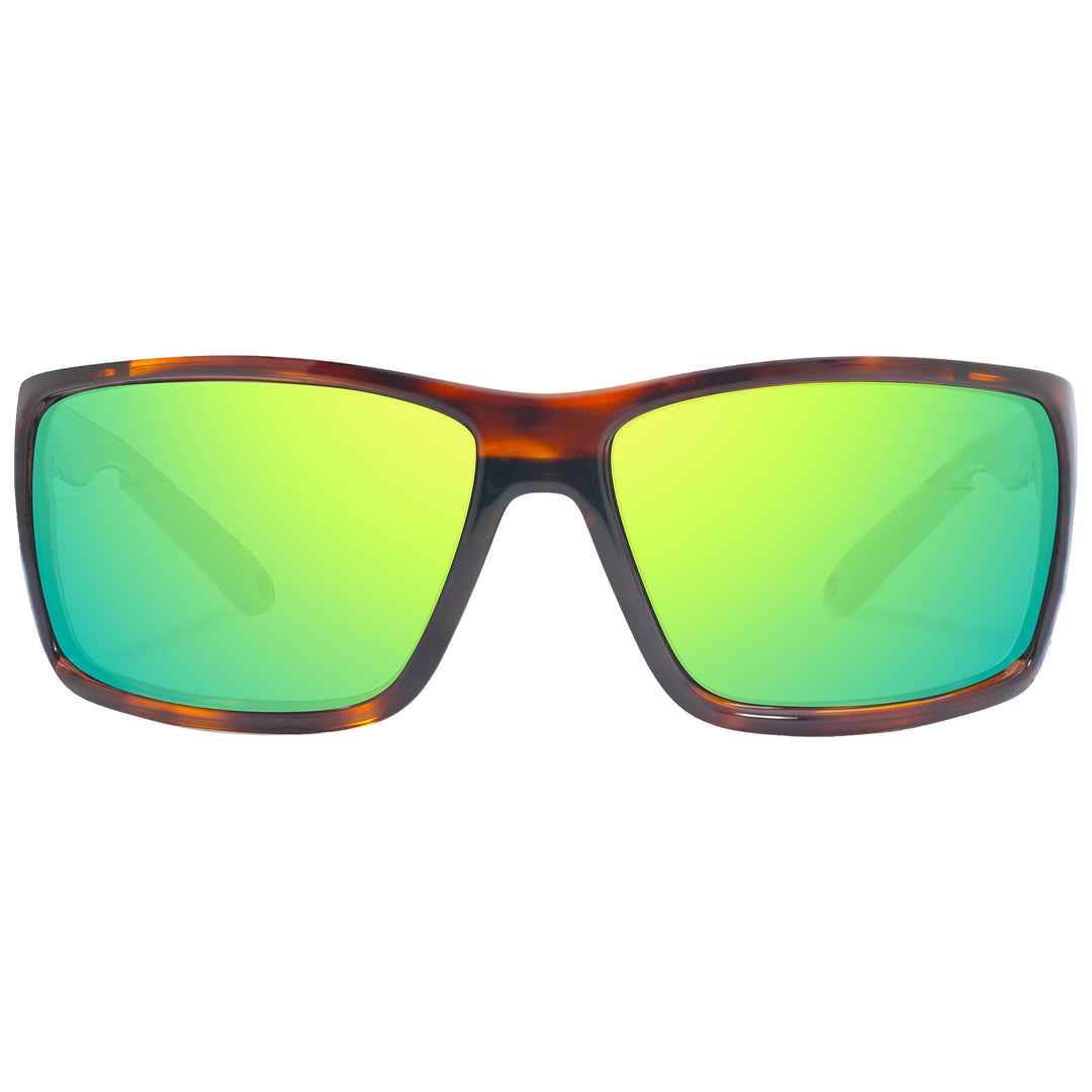 Bajio Bales Beach Brown Tortoise Gloss - Green Mirror Image 02