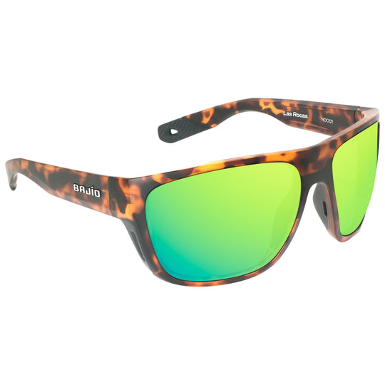 Bajio Las Rocas Brown Tortoise Matte - Green Mirror Image 01