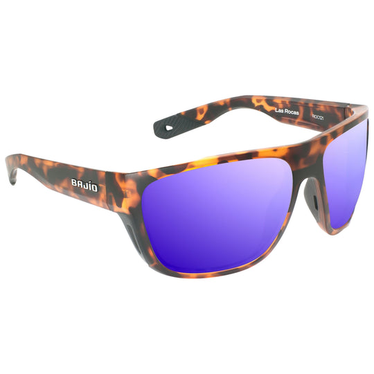Bajio Las Rocas Brown Tortoise Matte - Violet Mirror Image 01