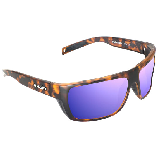 Bajio Palometa Brown Tortoise Matte - Violet Mirror Image 01