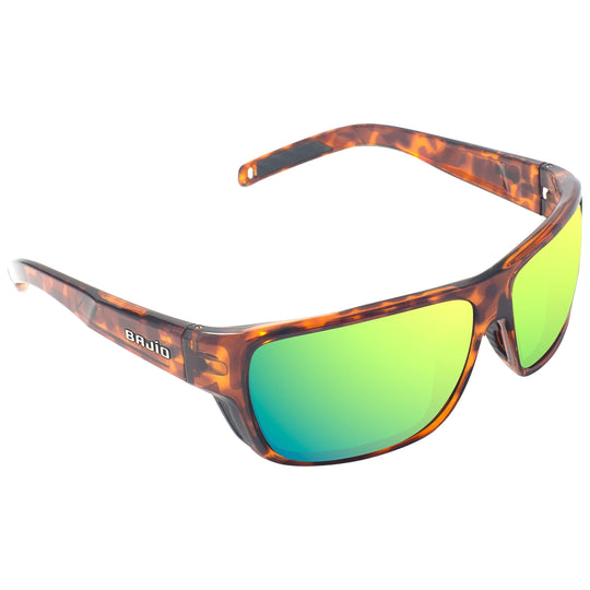 Bajio Rigolets Brown Tortoise Gloss - Green Mirror Image 01