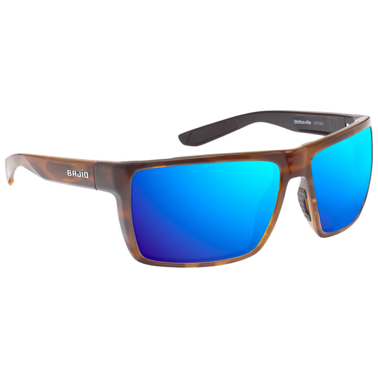 Bajio Stiltsville Brown Tortoise Gloss - Blue Mirror Image 01