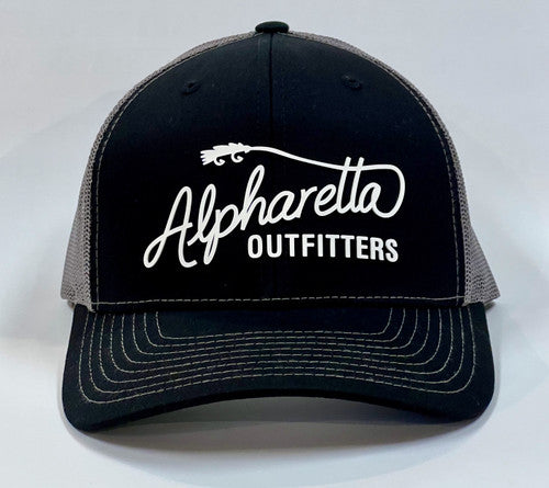 AO Script Logo Trucker Hat - Richardson 112 Black/Charcoal